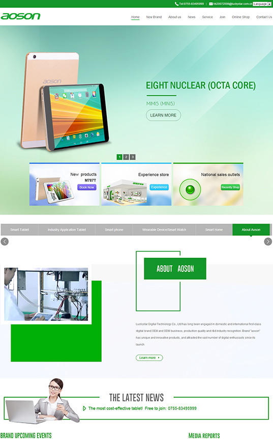 深圳市愛(ài)立順平板電腦英文網(wǎng)站建設(shè)案例