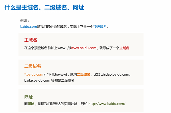 頂級域名與二級域名的區別